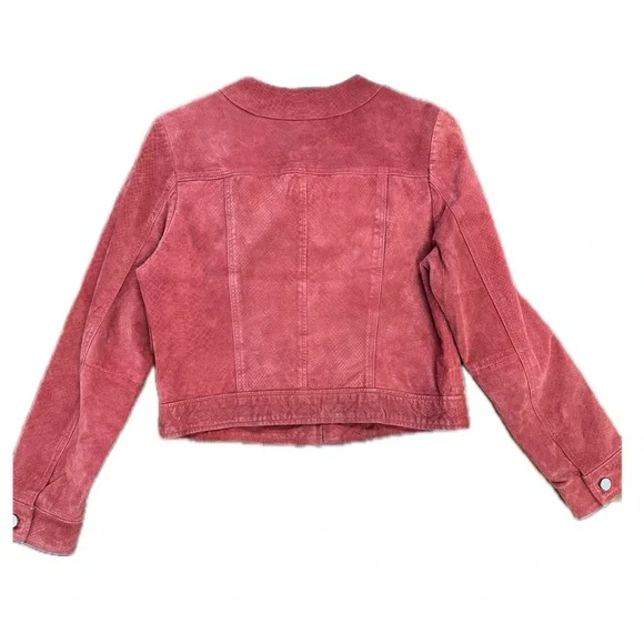 Bernardo Women's Red Suede Genuine Leather Jacket SZ-PM
